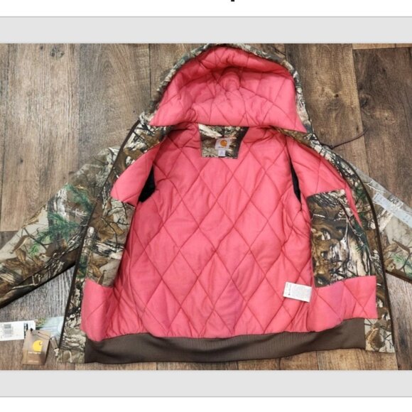 CARHARTT X Realtree Hooded Active Jacket "Pink Camo" 101216 977 - Picture 3 of 16